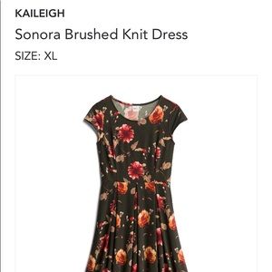 Kaileigh olive green floral dress XL
